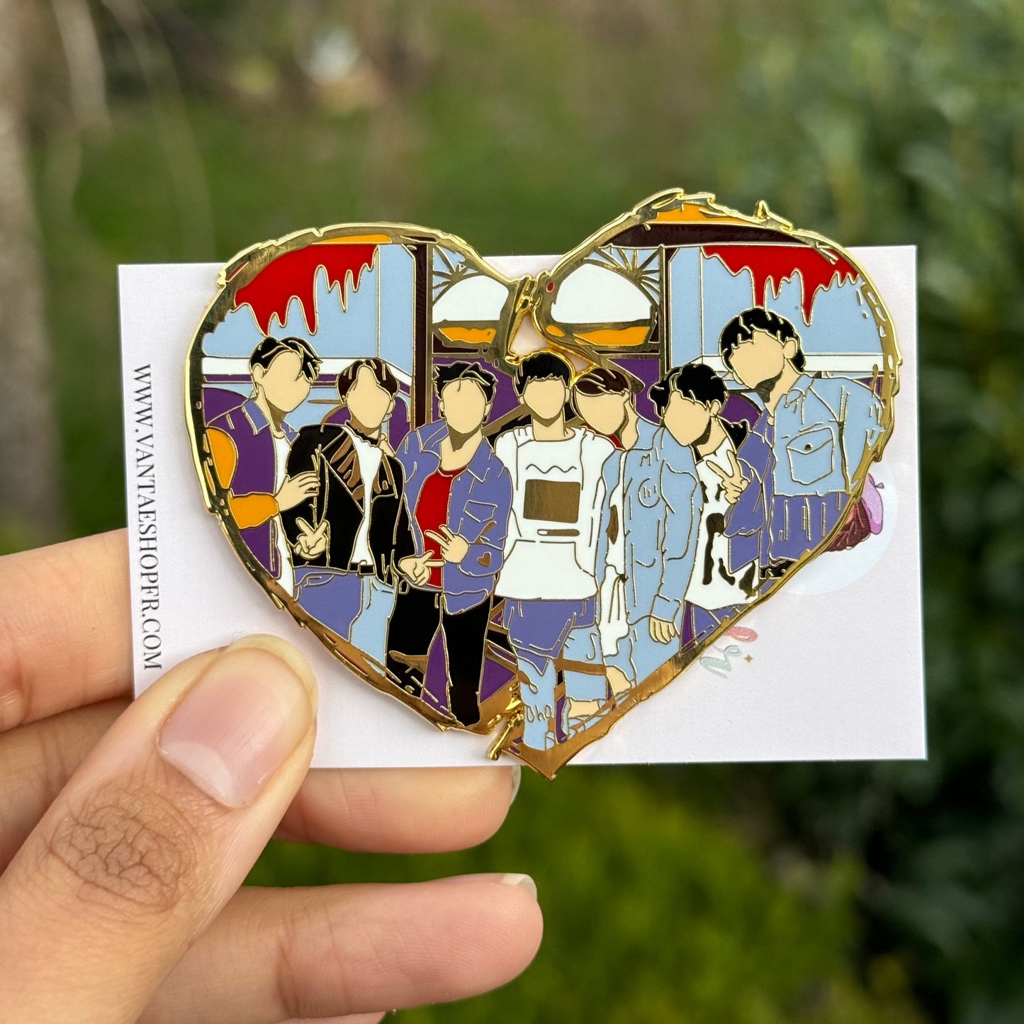 FAKE LOVE HEART PIN