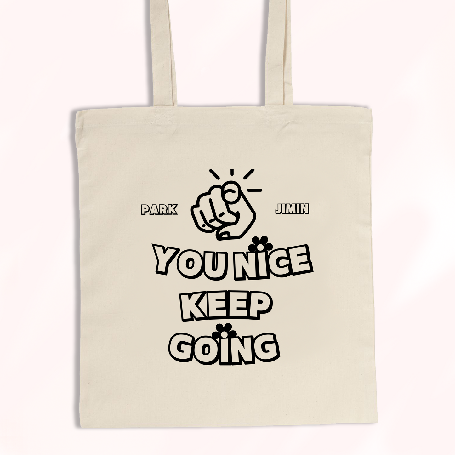 JIMIN QUOTE TOTE BAG