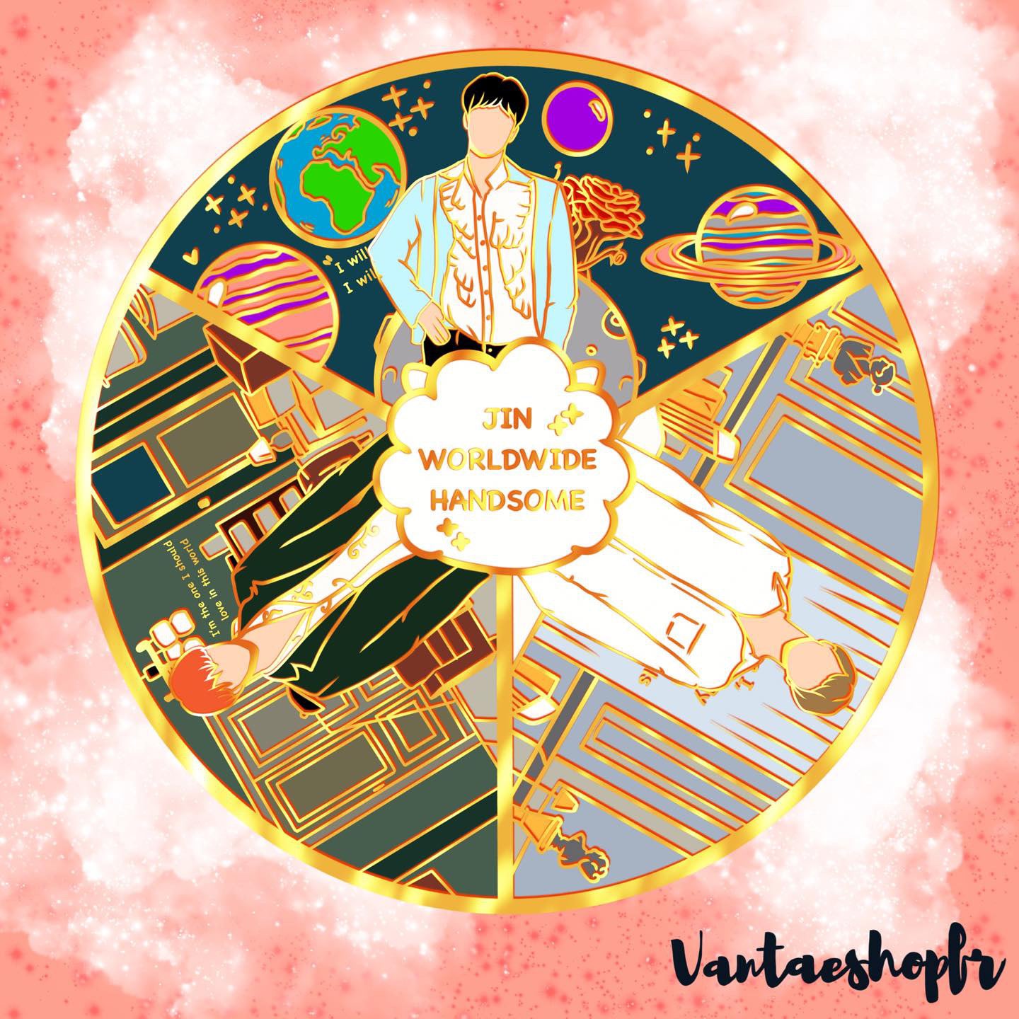 BTS JIN SOLO SPINNING PIN
