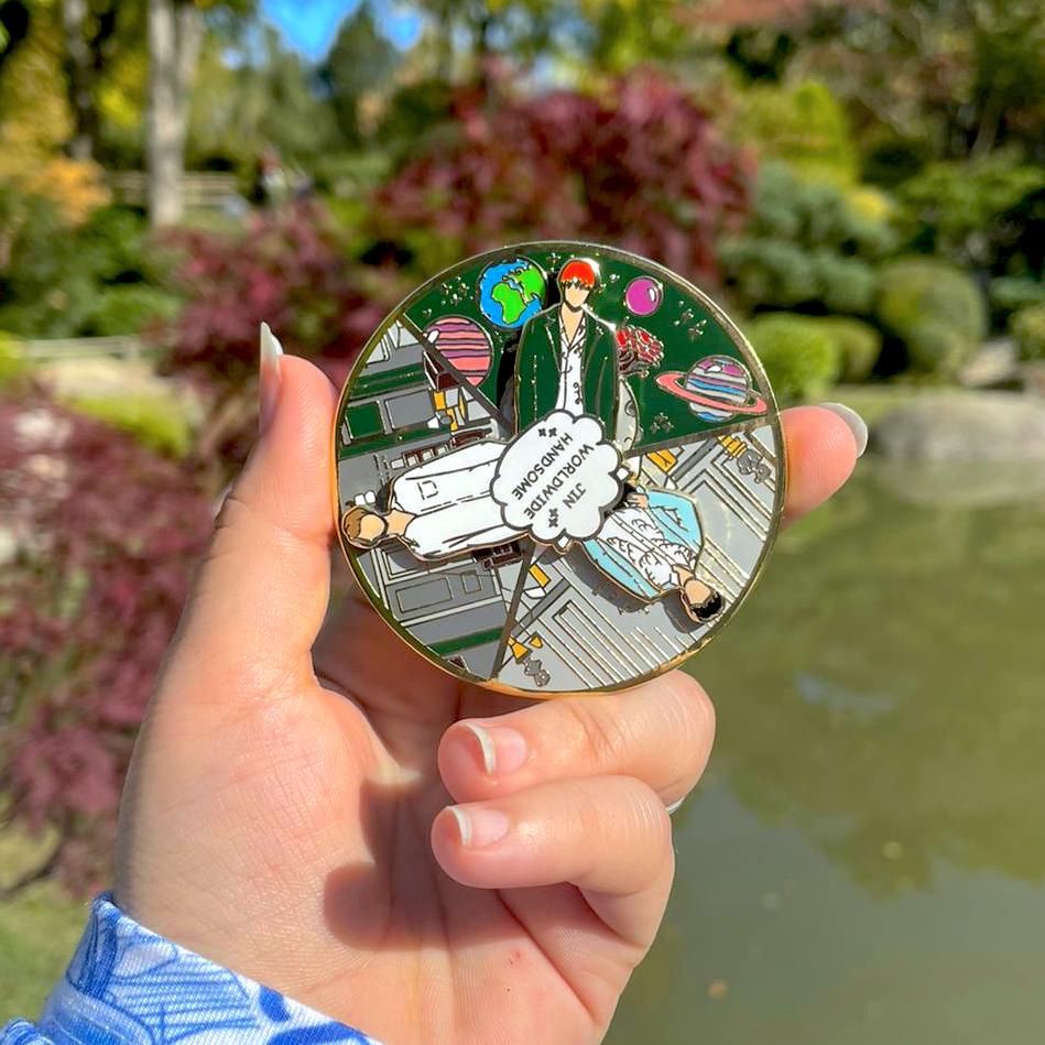 BTS JIN SOLO SPINNING PIN