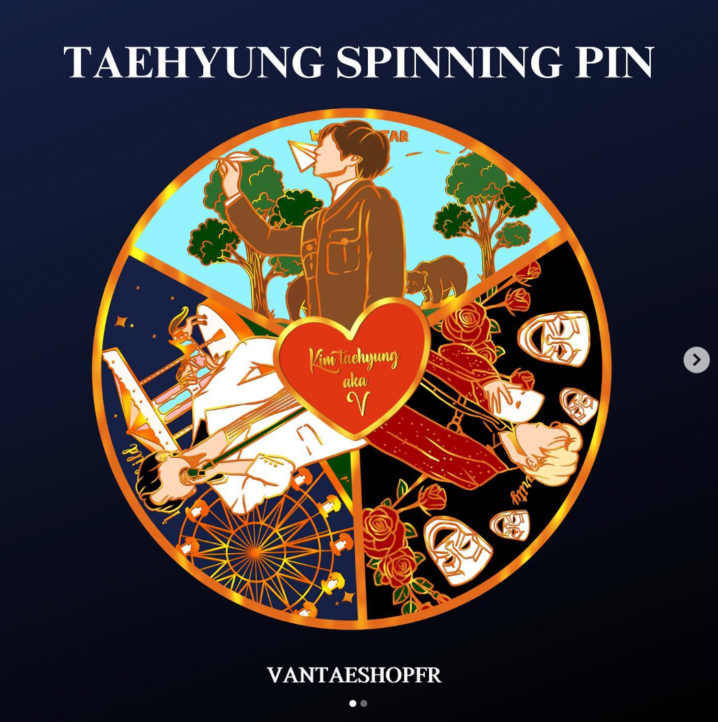 BTS TAEHYUNG SOLO SPINNING PIN