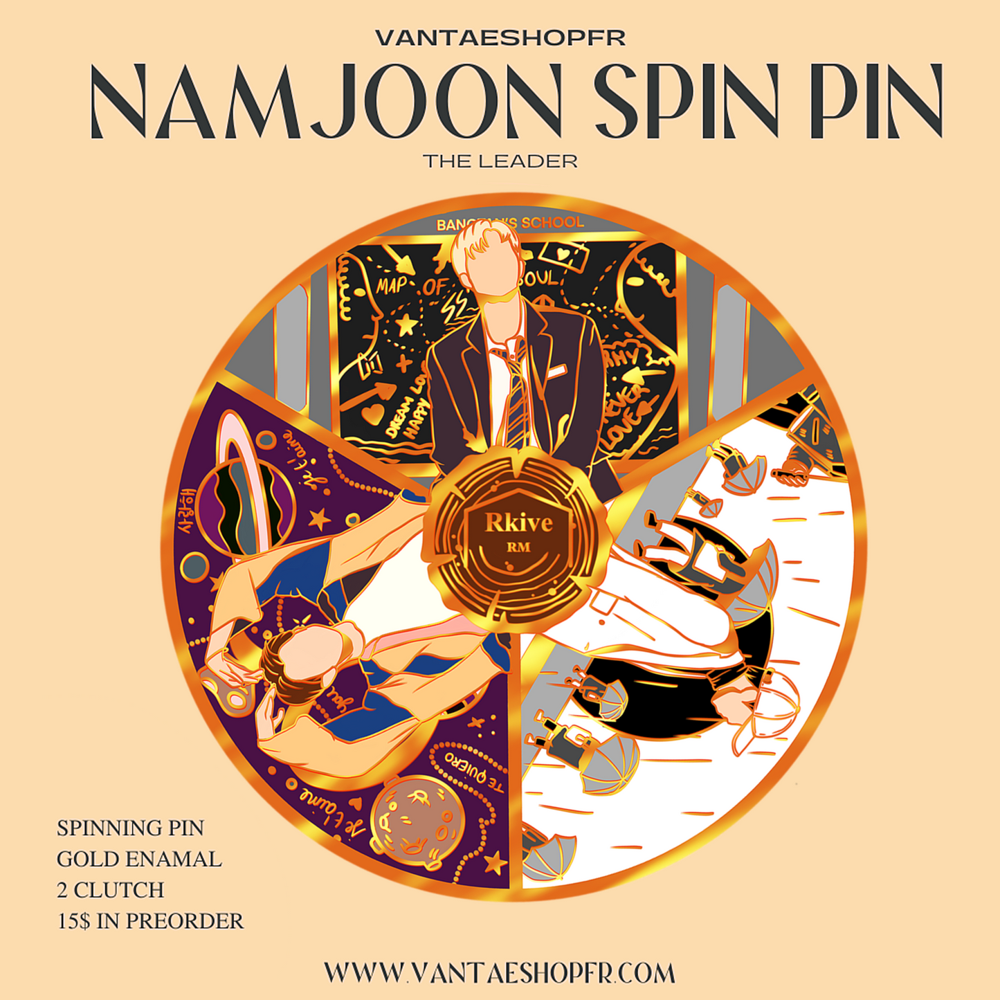 NAMJOON SPIN PIN PREODER